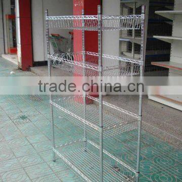 (high quality) 4 tire wire mesh shelf