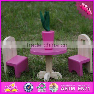 2016 Hot Sale Baby Wooden Doll Furniture Set, Top Fashion Kids Wooden Doll Furniture Set, Children Wooden Doll Furniture W06B047 photo-3