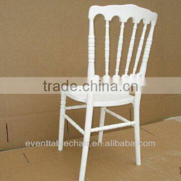 White Wood Napoleon Wedding Chairs With PVC Cushion Pad for Sale photo-2