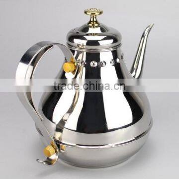 Popular Design 1.2Liter stainless steel teapot arabic teapot,arabic coffee pot with handle