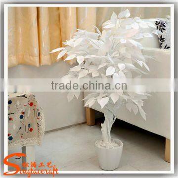 Lower Price Plastic Landscaping White Ficus Tree For indoor wedding