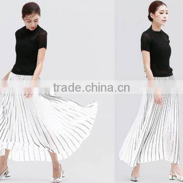 summer pleated skirts fashion chiffon skirts