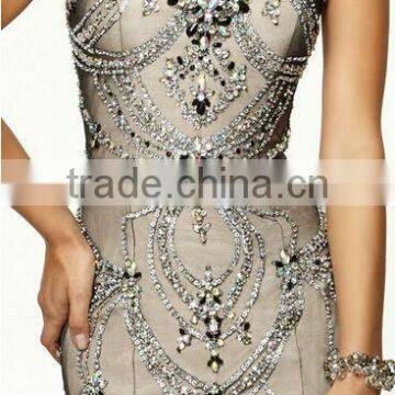 Luxurious Beaded New Designer Low Cut Back Trumpet/mermaid Winter Ball Dresses photo-5