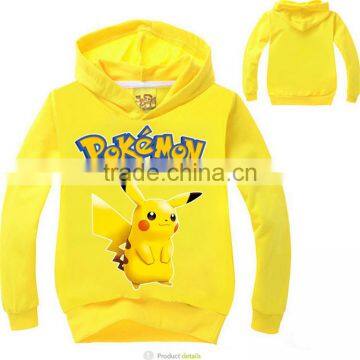 wholesale children pullover hoodie kids sweatshirt unisex pokemon pullover hoodie casual warm fleece long sleeve