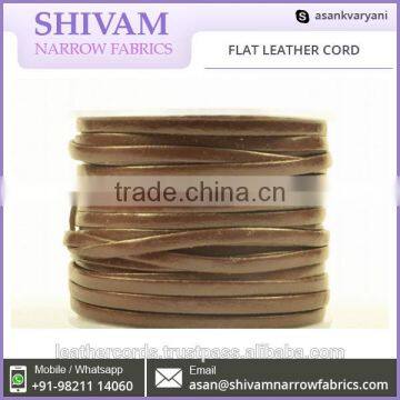 Fashion Jewelry Flat Lmitation Leather Cord