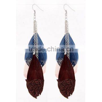 Website Colorful Feather Earring,korean Earrings Woman,Bohemia Costume Jewelry Earring photo-4