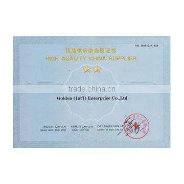 HIGH QUALITY CHINA SUPPLIER CERTIFICATE