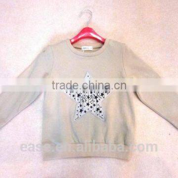 star embroidery children cotton sweatshirt