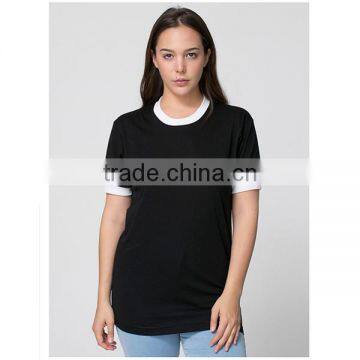 Poly-Cotton Short Sleeve Ringer Lady's T Shirts