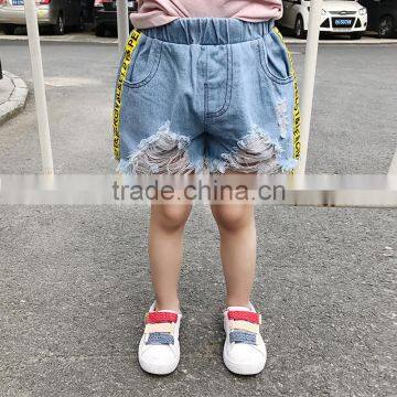 S16930A hot sale cotton kids denim shorts