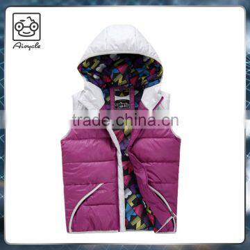 Purple down vest jacket women outerwear