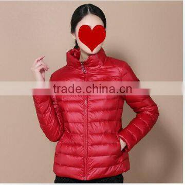 Slim Style Ladies duck sex ultra thin foldable down jacket