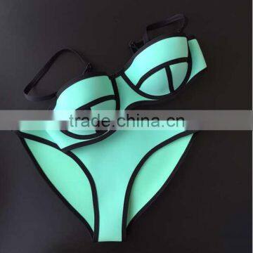 2017 Swimsuit Factory Color Block Swimwear for Woman photo-2