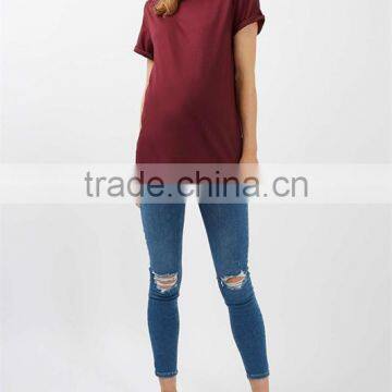 Wholesale Plain Pregnant Women t Shirt Maternity Clothes photo-4