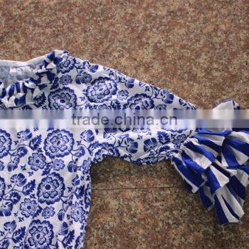 Kids Wear Party Dresses Child Cotton Frocks Design Teen Girl Ruffle Matching Dresses Baby Girl Floral Print Clothing photo-6