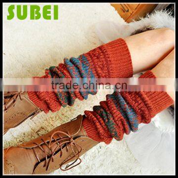 Hot Sell Fashion Shin Guards Warm Socks,lady Open Knitting Jacquard Leg Warmers photo-2