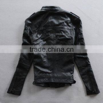 New Fashion The Locomotive Girl Sports Suits Leather Coat Ladies photo-2