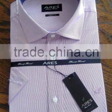 High-quality factory direct men's lavender vertical fine striped long-sleeved shirt