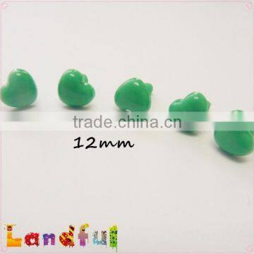 12mm Green Plastic Heart Nose Safety Animal Nose Crochet Doll Nose photo-3