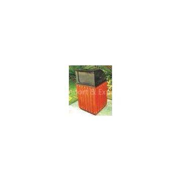 Stocked Square Outdoor Wooden Trash Can 40*40*90 cm