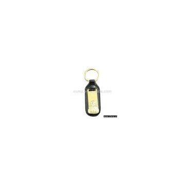 Sell Leather Key Chain with Metal Logo