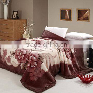 100% polyester super soft 2 layer blanket winter raschel blanket