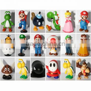 Set of 18pcs mini toy figures Quite hot selling action figures Super Mario PVC action figure