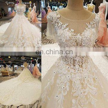 LS00272 appliques elegant traditional chinese lace casual dress short sleeve wedding dresses suzhou