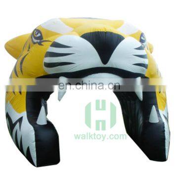 Tigger Head inflatable football tunnel rental play tent with tunnel