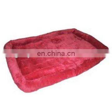 Plush materails red color big dog beds Golden retriever Labrador dog beds