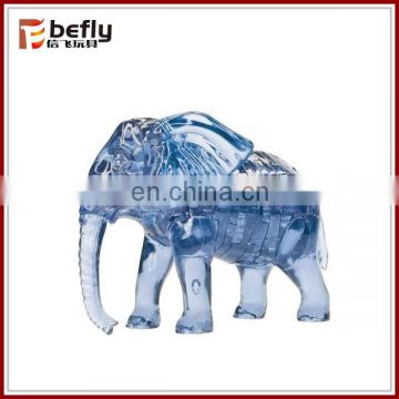 Child game shantou toys 41 PCS 3d elephant jigsaw crystal puzzle