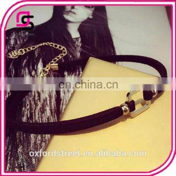 South Korean Jewelry Square Drill Collar Female Black Gems Harajuku Clavicle Chain Sweater Chain Necklace
