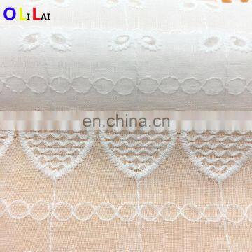 CRF0464 fashion white swiss guipure cotton lace fabric for ladies clothes