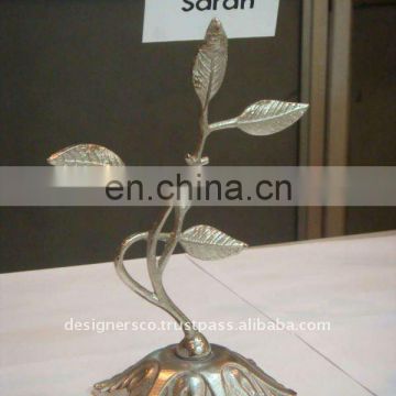 Metal Leaves Wedding Favor Place Card Holder