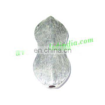 Silver Plated Brushed Beads, size: 35x15x6mm, weight: 5.08 grams. BMSPBR077