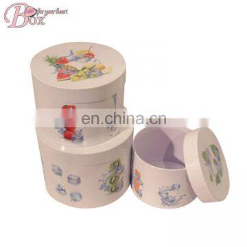 Fruit Pattern Cute Paper Storage Box Round Gift Box