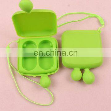 Hot sales pill case vitamin box,4 parts hinged plastic pill box
