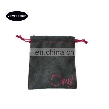 2016 custom drawstring velvet suedine printed velvet pouch for jewelry