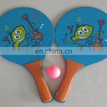 wooden beach ball racket