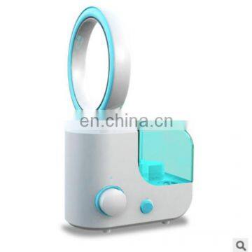 Bladeless fan with humidifier