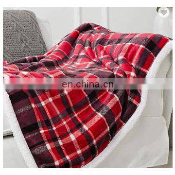 100% Polyester Sherpa Flannel Blanket Two Sides Brushed Cozy Fleece Throw photo-4