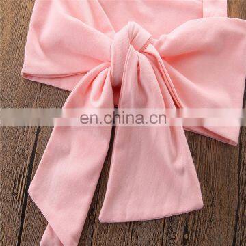 Newest Design Kids Sets Pink Slip Top And Flower Long Trousers Backless Summer Kids Girl Outfits photo-5