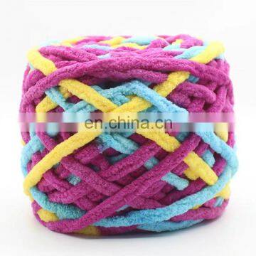 100% Polyester Velvet Chenille Yarn for Scarf Shoes Hand Knitting photo-3