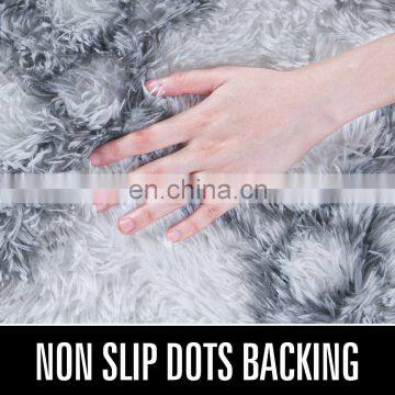 Ultra Soft Modern Area Rugs Shaggy Carpet Floor Home Room Plush Carpet Decor Cotton Tie-Dyed Carpet