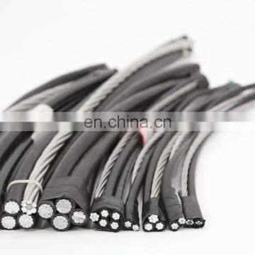 Single 2 3 4 Core Overhead Bundled Cable 11kv 3x50mm2 70mm2 500mm2 PE Insulated Power Cable 0.6/1kv  XLPE ABC Cable