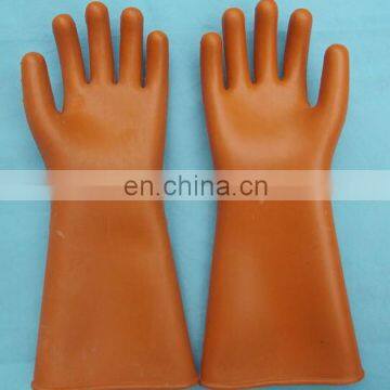 25kv Natural Rubber Orange Color Dielectric Safety Gloves photo-3