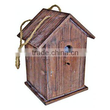 Rustic Garden Hanging Birdhouse Wooden Decoration