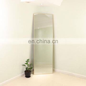 rectangle floor free stand gold full length mirror