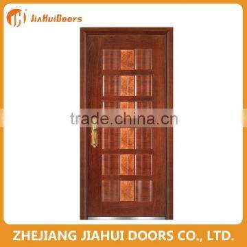 cheap interior steel and wooden door with steel frame