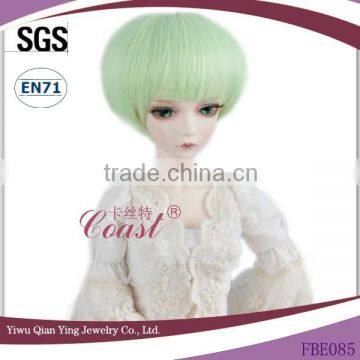 beautiful 1\4 short length mint green bob style toy doll hair wig